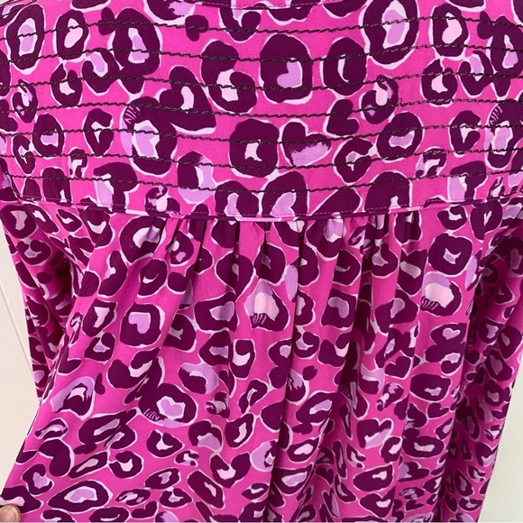 Lilly Pulitzer Brynnly Dress Mandevilla Pink Don't be a Cheetah Sz 8 Long Sleeve - Picture 8 of 16